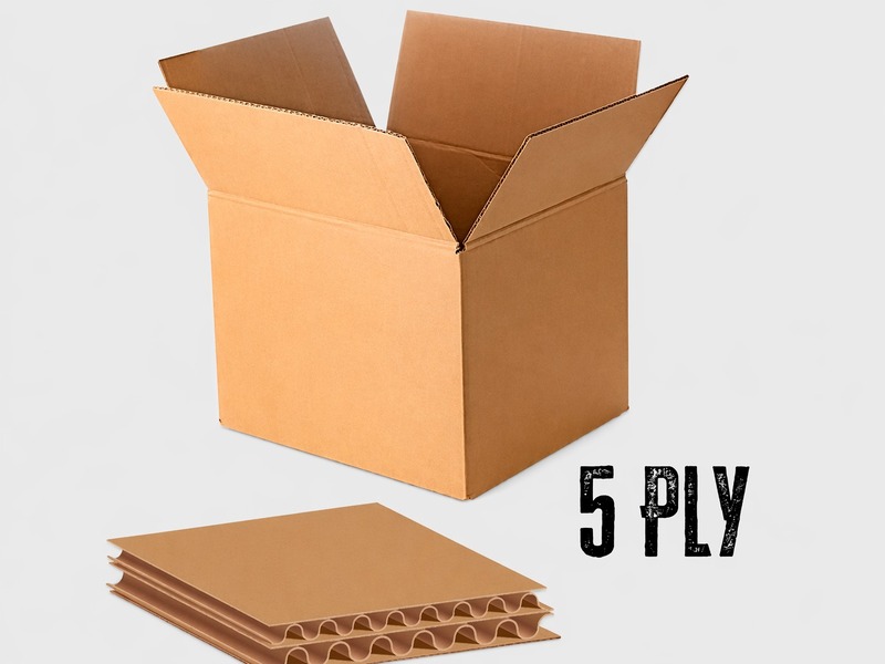 5-ply double-wall corrugated board and packaging box.
