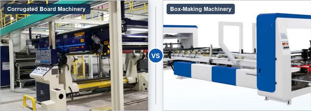 Board machinery vs box machinery
