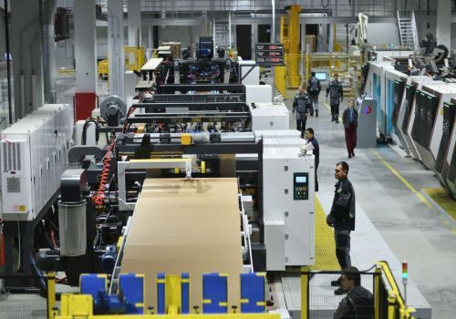 Corrugated box production line