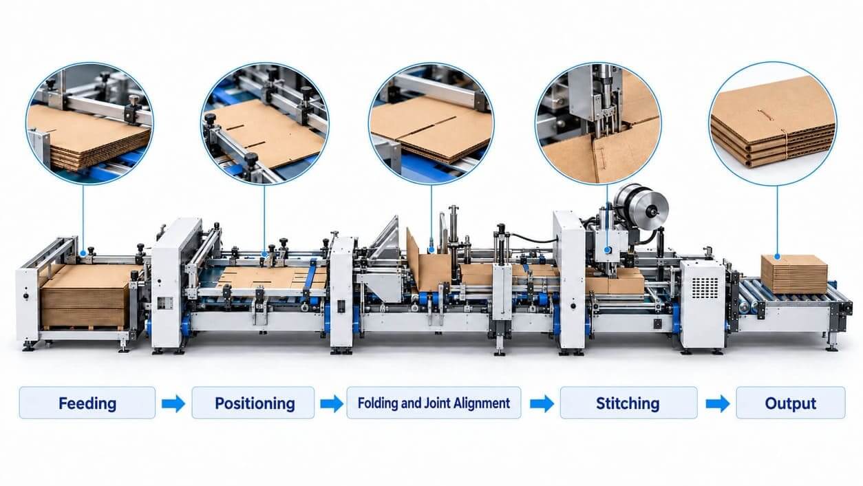 Carton stitching machine working principle