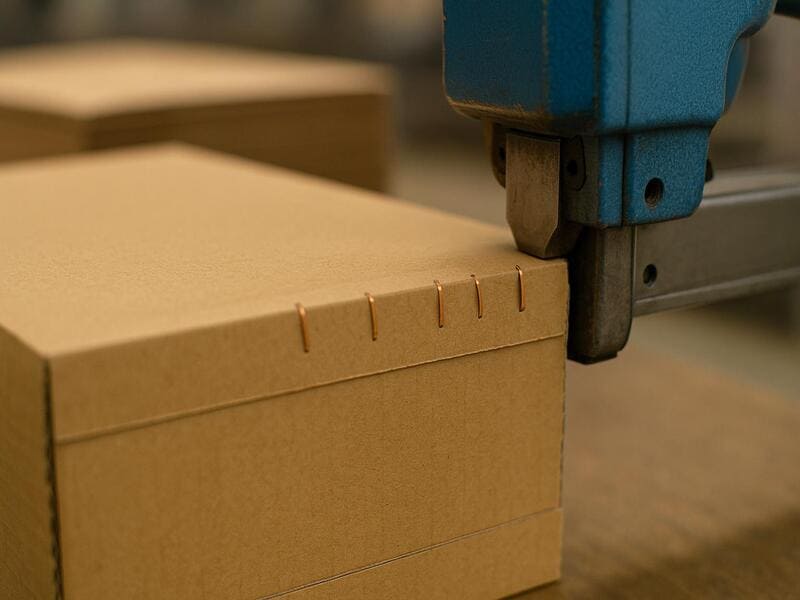 stitched corner effect of corrugated box
