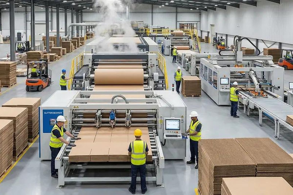 Corrugated packaging machinery production