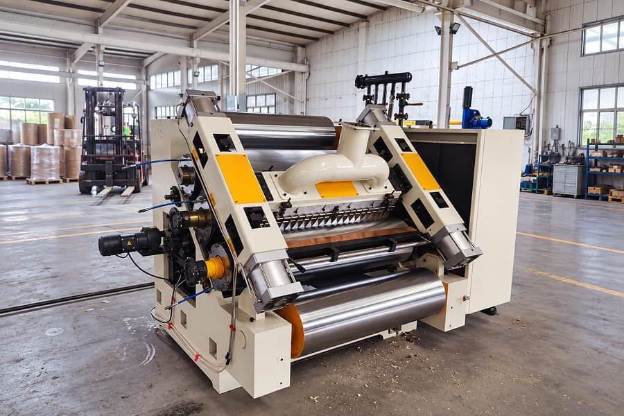 Fingerless single facer machine