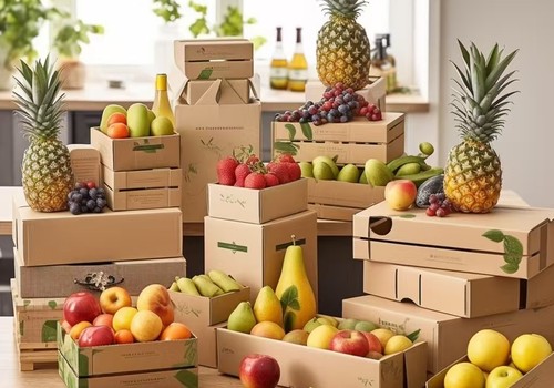 Corrugated fruit packaging box