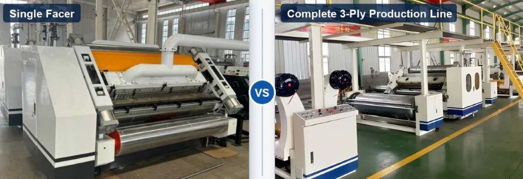 individual corrugated board machine vs complete corrugated board production line