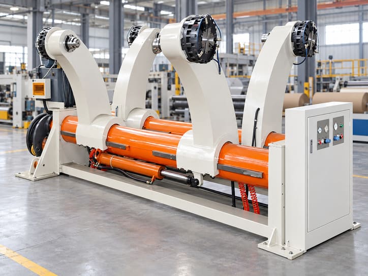 Hydraulic shaftless mill roll stand