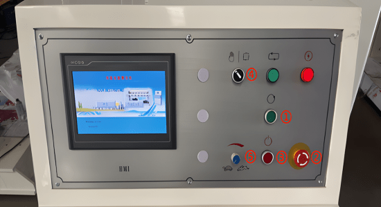 User-friendly HMI control panel of AGICO cut-off machine