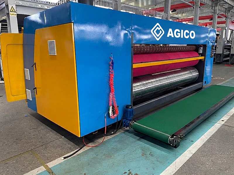 Rotary die cutter for corrugated boxes
