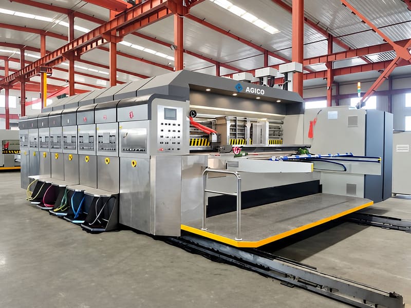 AGICO PAPER vacuum transfer bottom-print flexo printer slotter die cutter